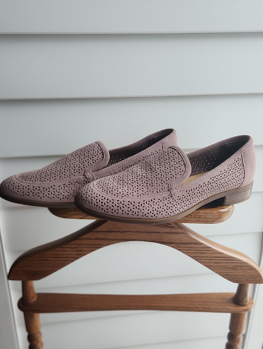 Clarks Womens Trish Cove L Suede Casual Slip On Shoes NWT Sz 10W